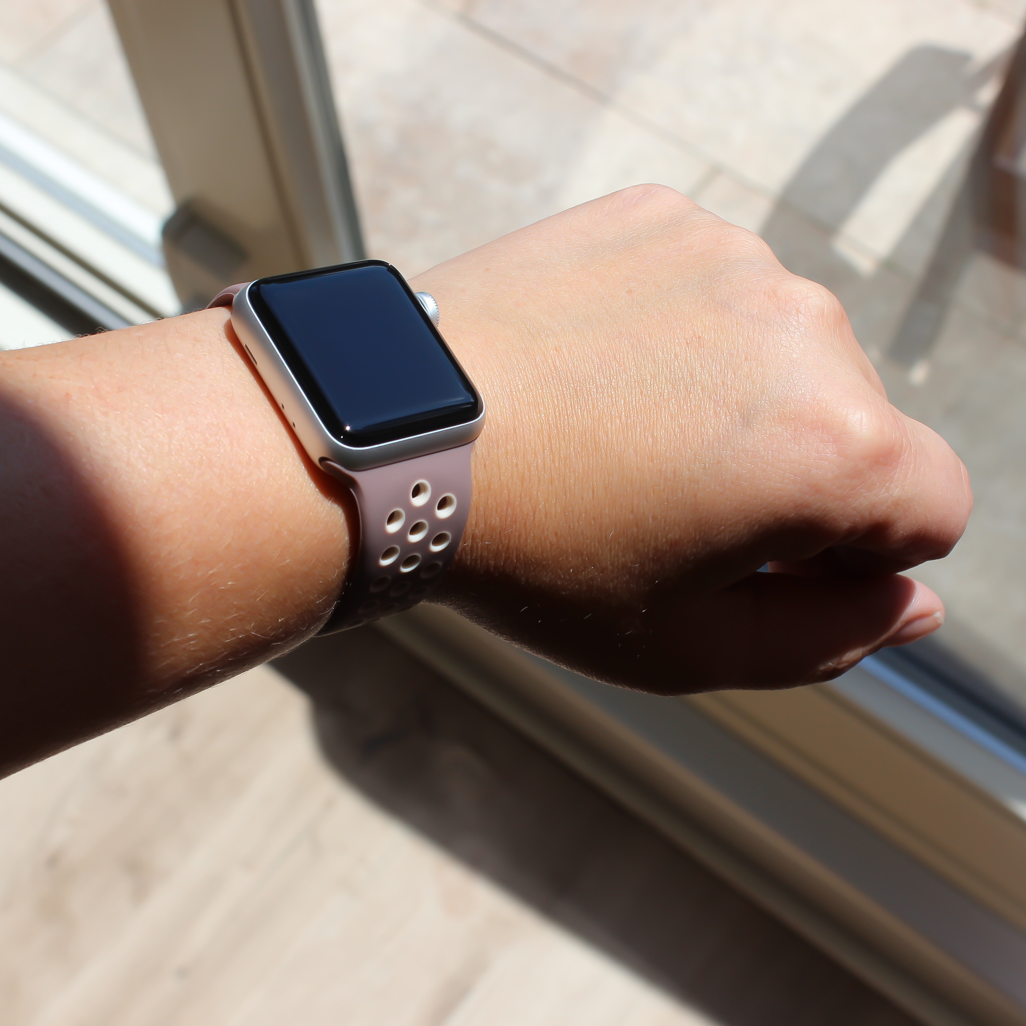  Apple Watch dupla sport szalag - füstös lila bézs