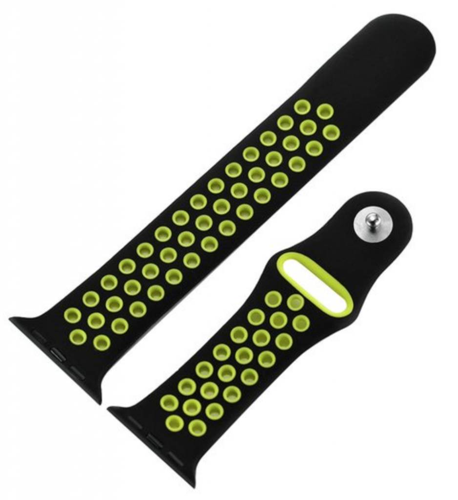  Apple Watch dupla sport szalag - fekete sárga