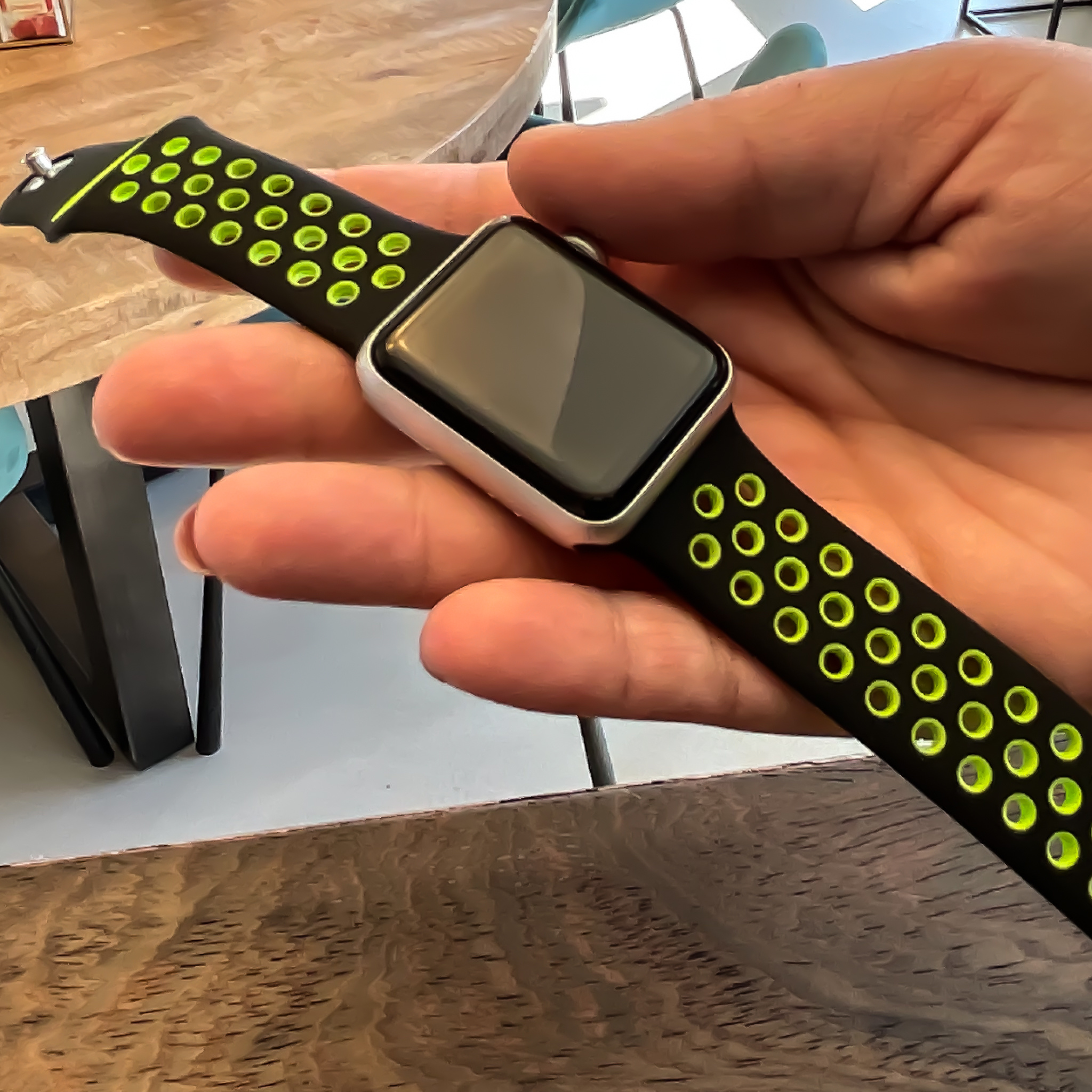  Apple Watch dupla sport szalag - fekete zöld