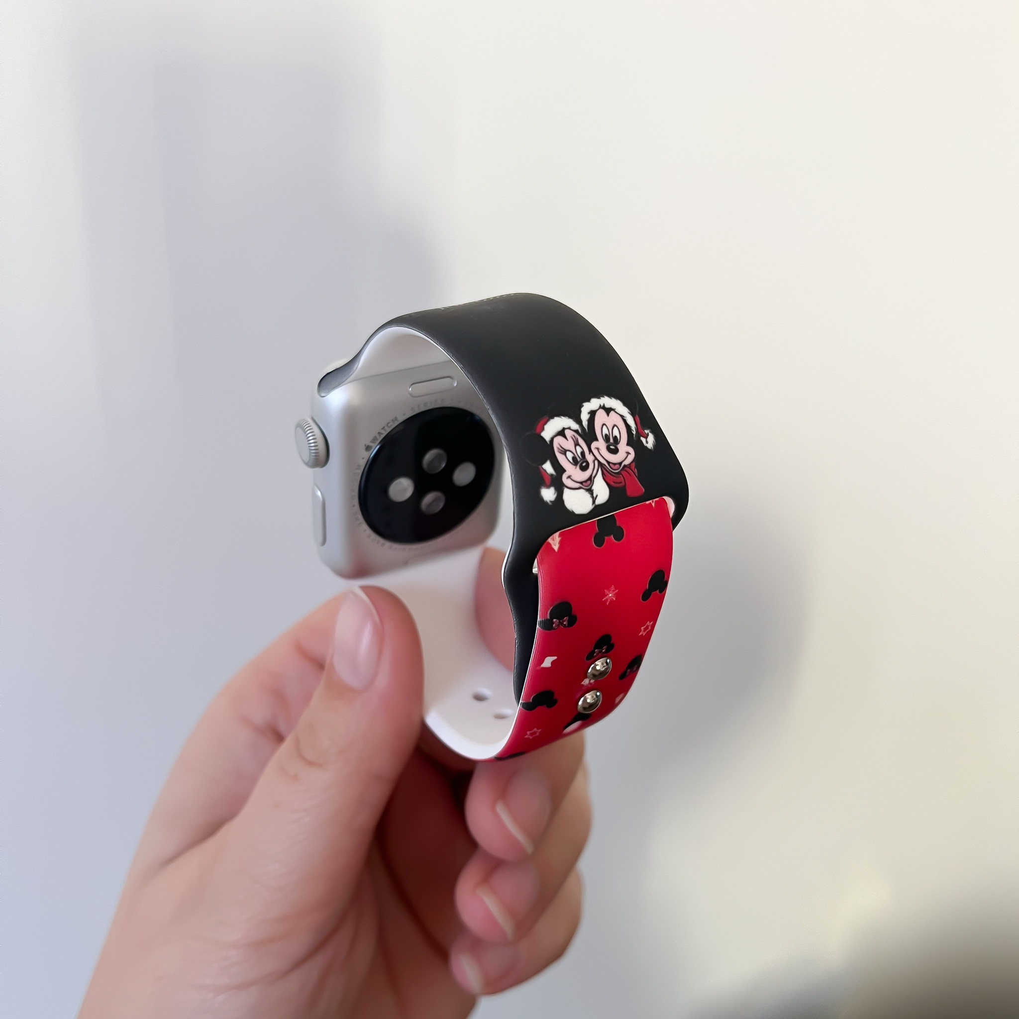  Apple Watch nyomtatott sportszalag - karácsonyi fekete piros