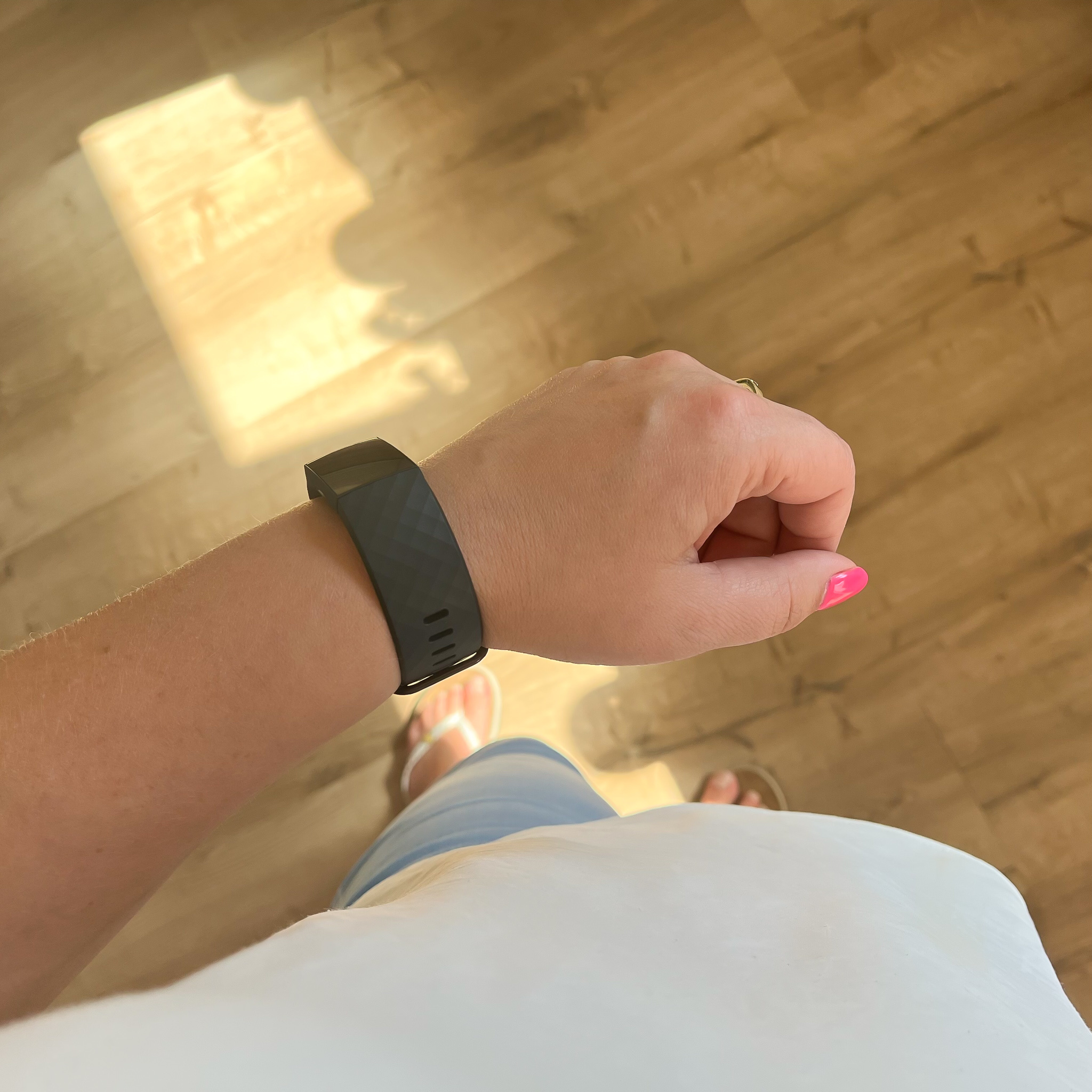 Fitbit Charge 3 &amp; 4 sport waffle szalag - fekete