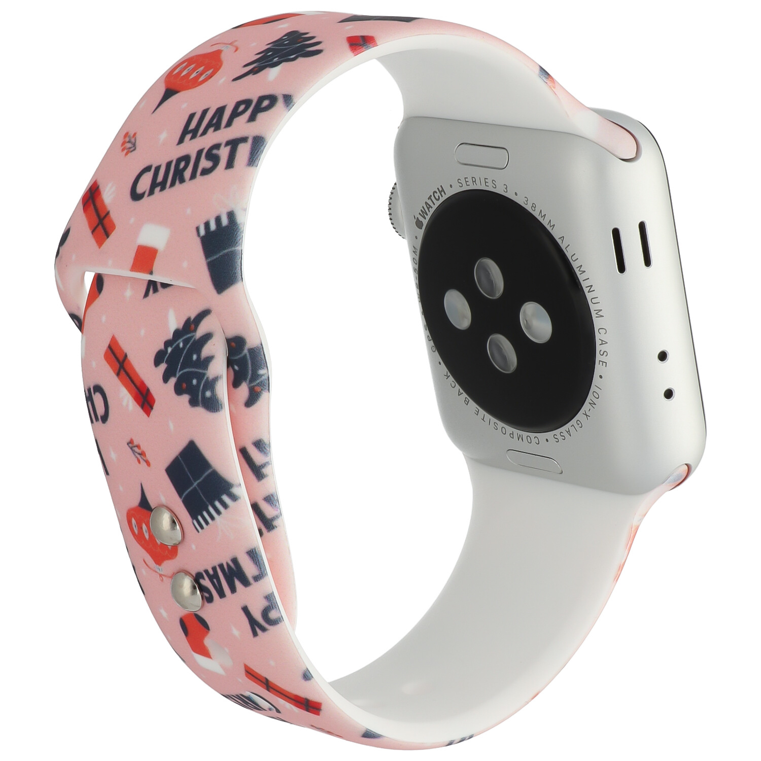  Apple Watch nyomtatott sportszalag - karácsonyi rózsaszín