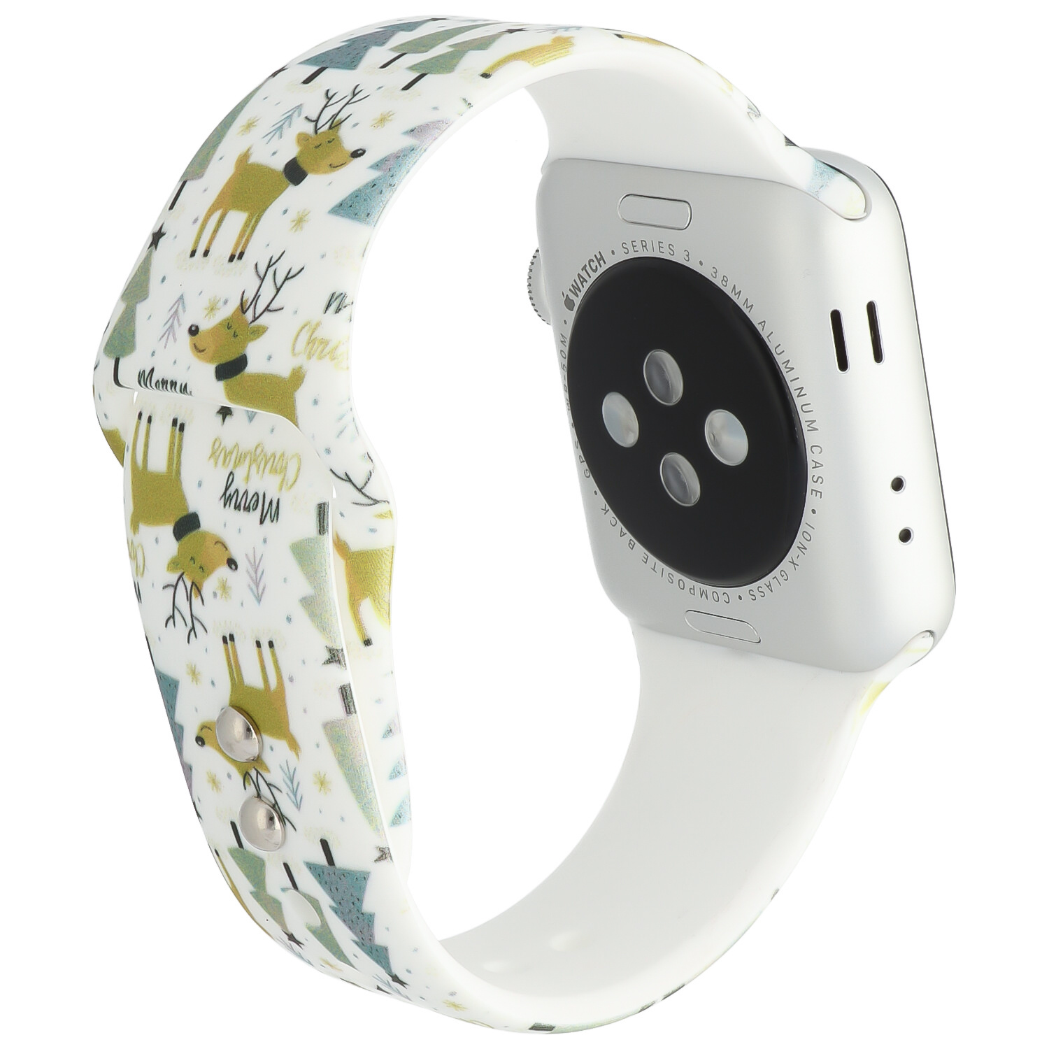  Apple Watch print sportszalag - karácsonyfa fehér