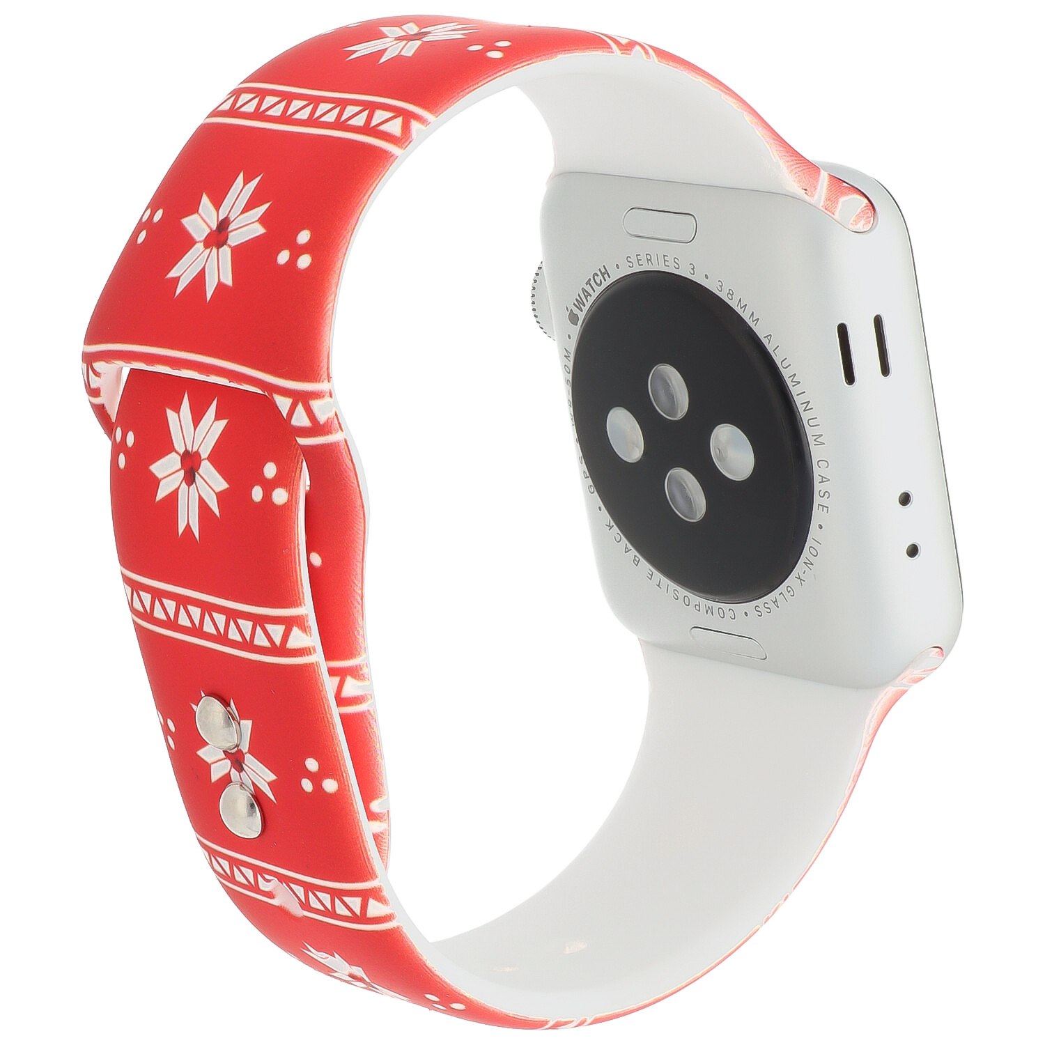  Apple Watch print sportszalag - karácsonyi mikulásvirág piros