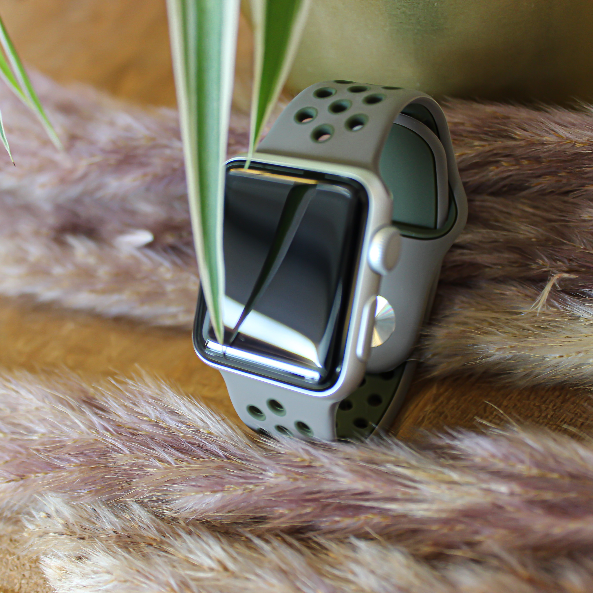  Apple Watch dupla sport pánt - olíva szürke khaki