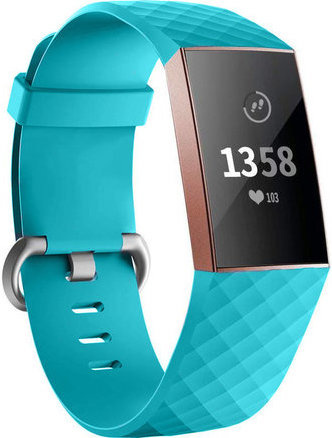 Fitbit Charge 3 &amp; 4 sport waffle szalag - teal