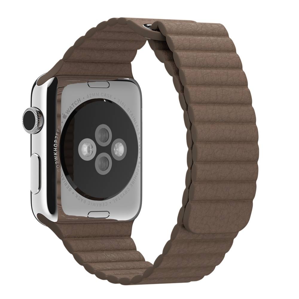  Apple Watch bordázott bőrszíj - barna
