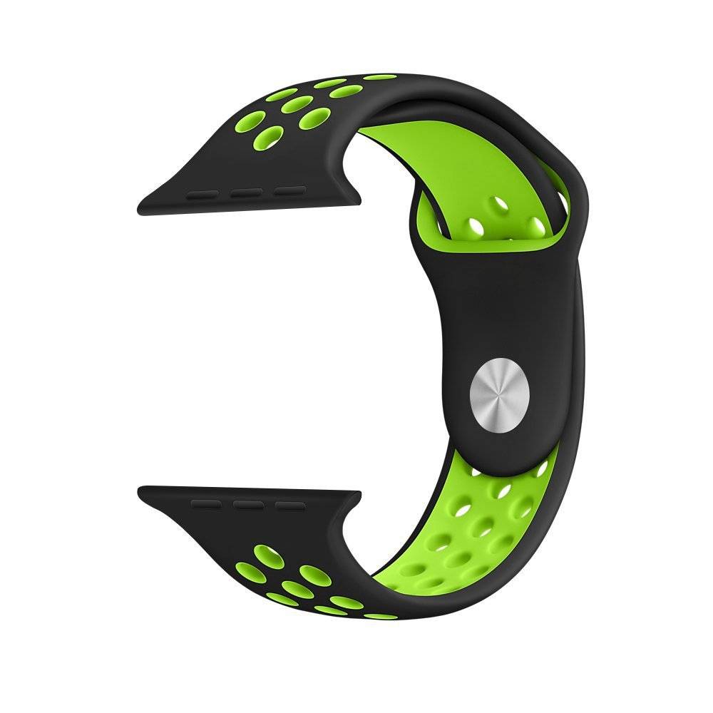  Apple Watch dupla sport szalag - fekete zöld