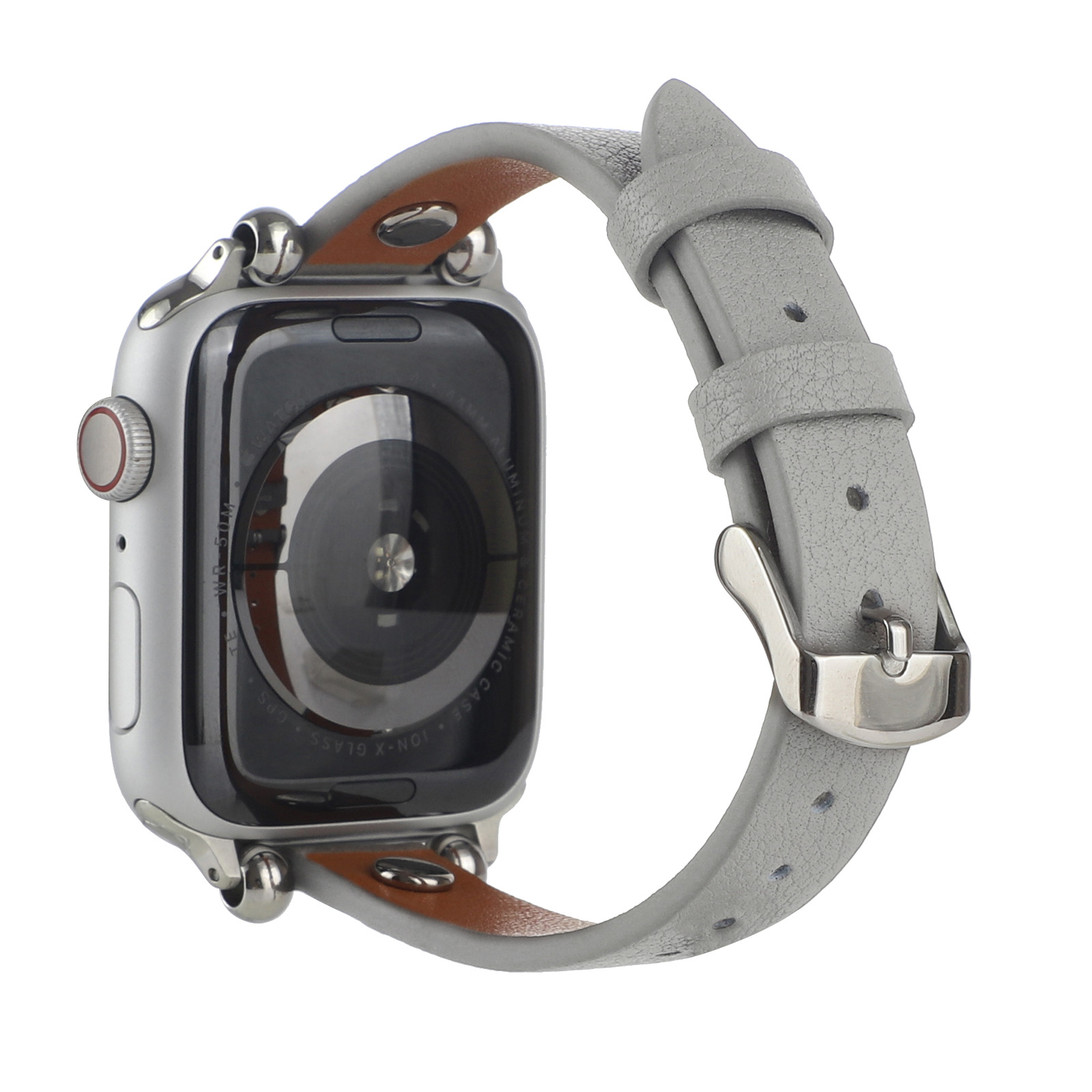  Apple Watch vékony bőrszíj - szürke