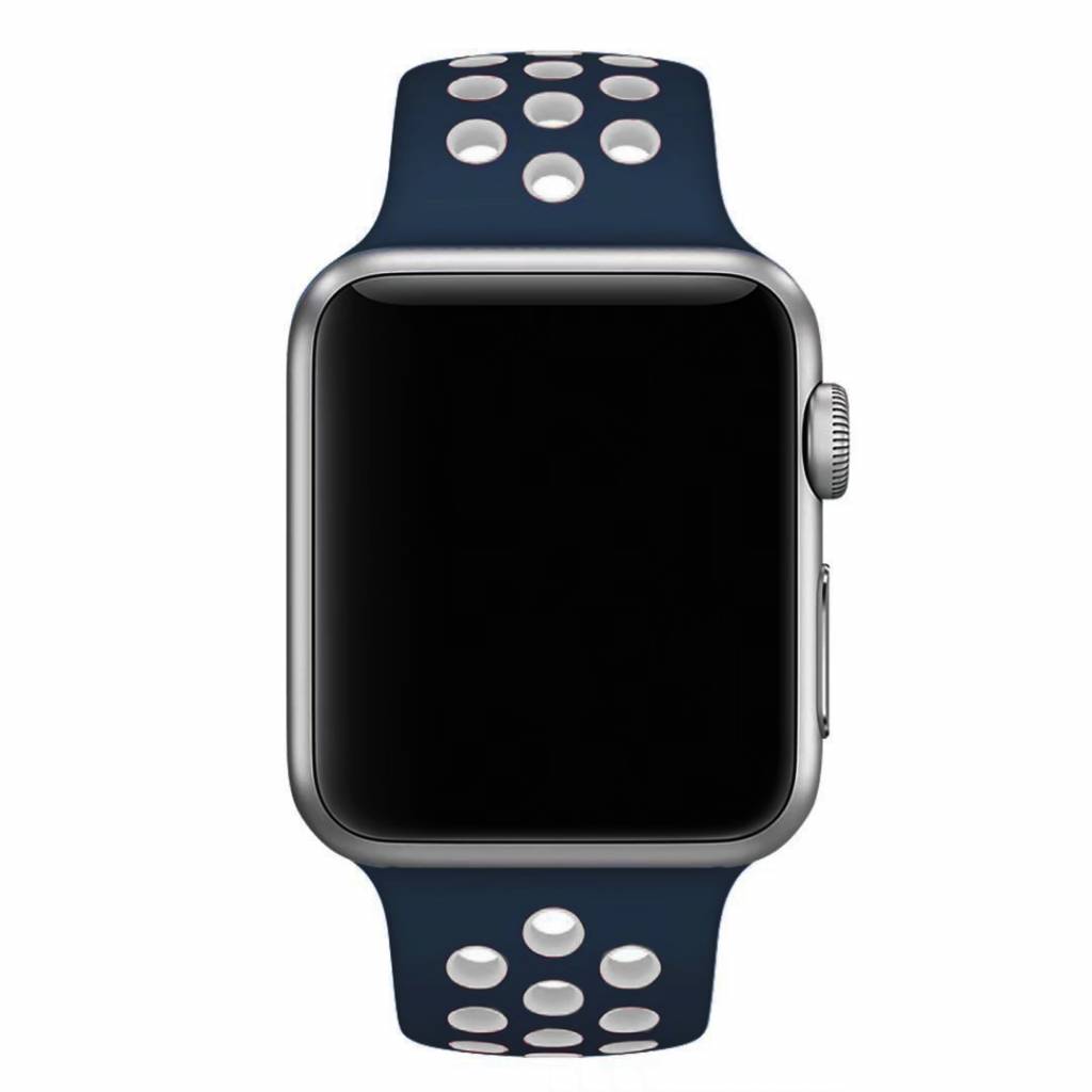  Apple Watch dupla sport szalag - kék és fehér
