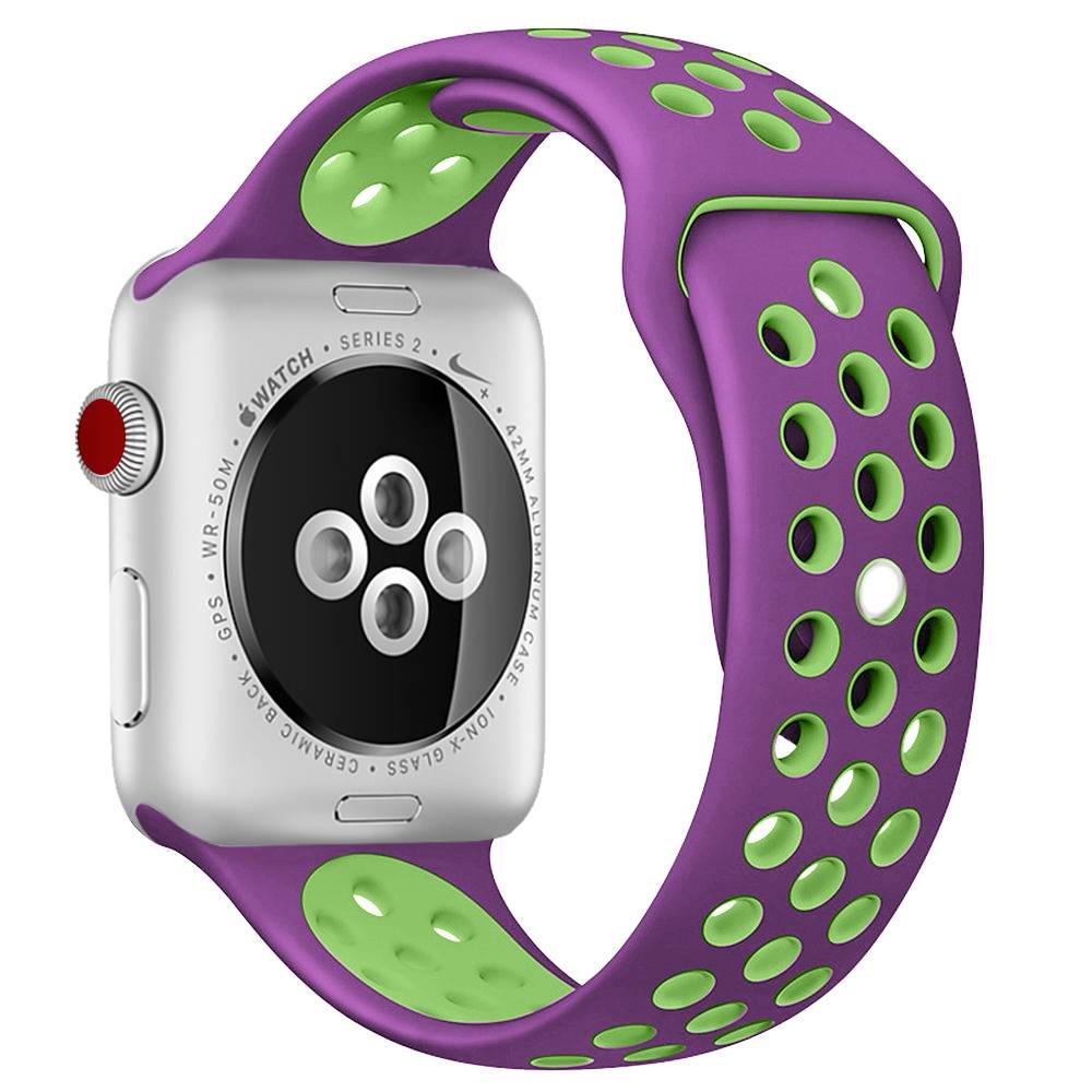  Apple Watch dupla sport szalag - lila zöld