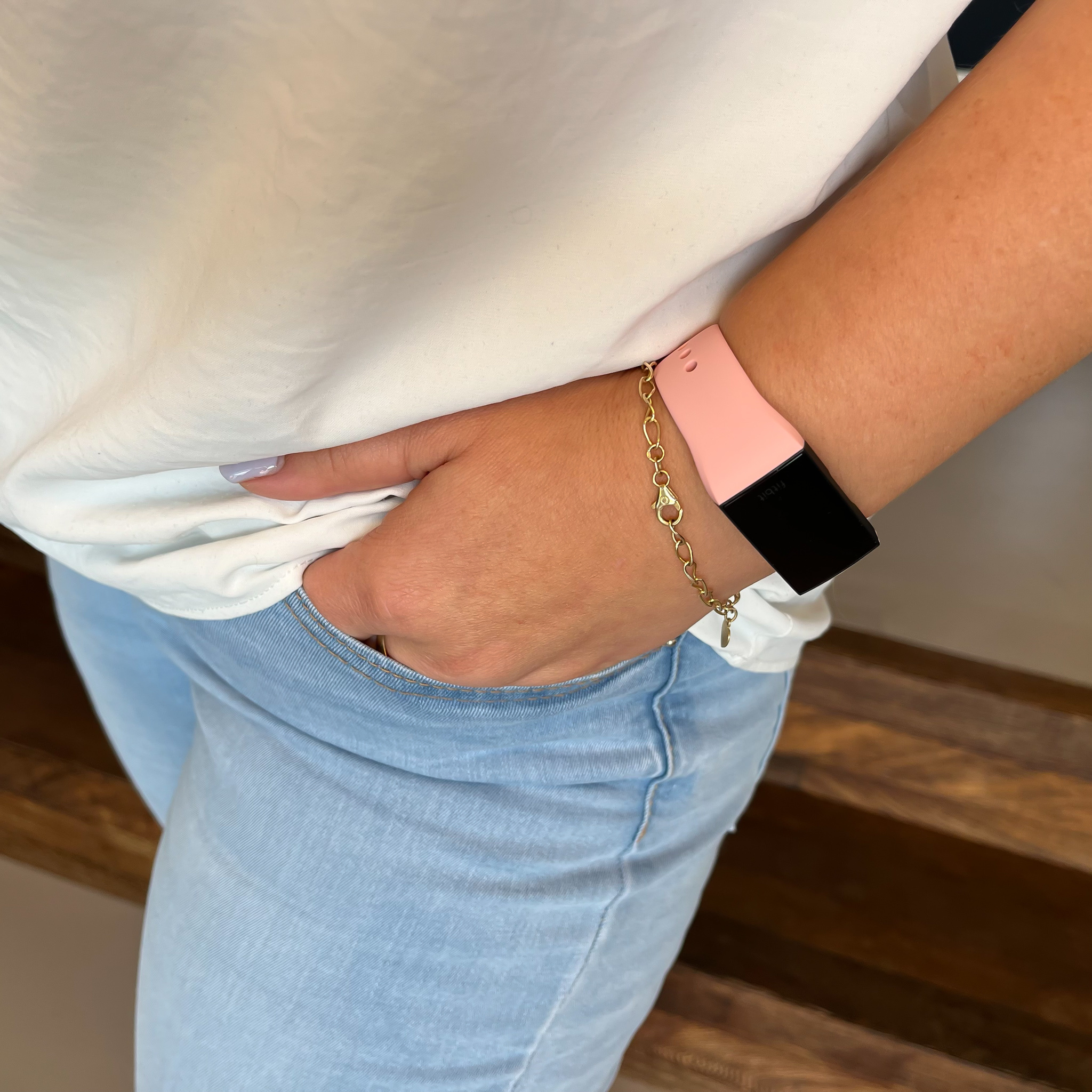 Fitbit Charge 3 &amp; 4 sport szalag - rózsaszín