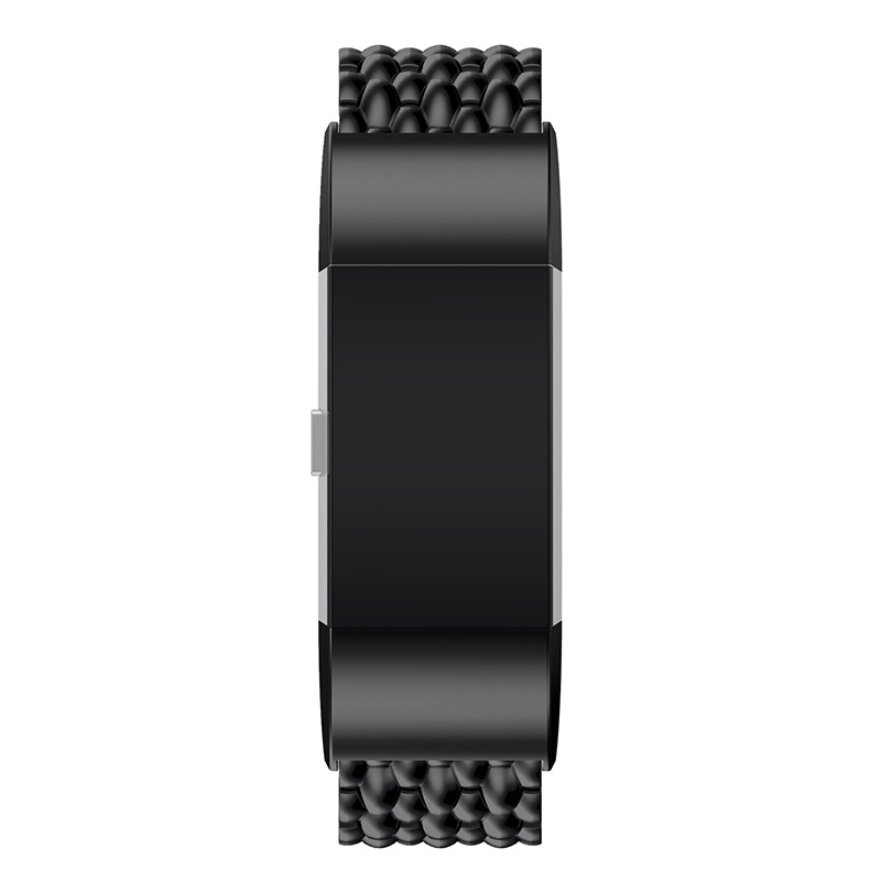 Fitbit Charge 3 &amp; 4 dragon Acél link szalag - fekete