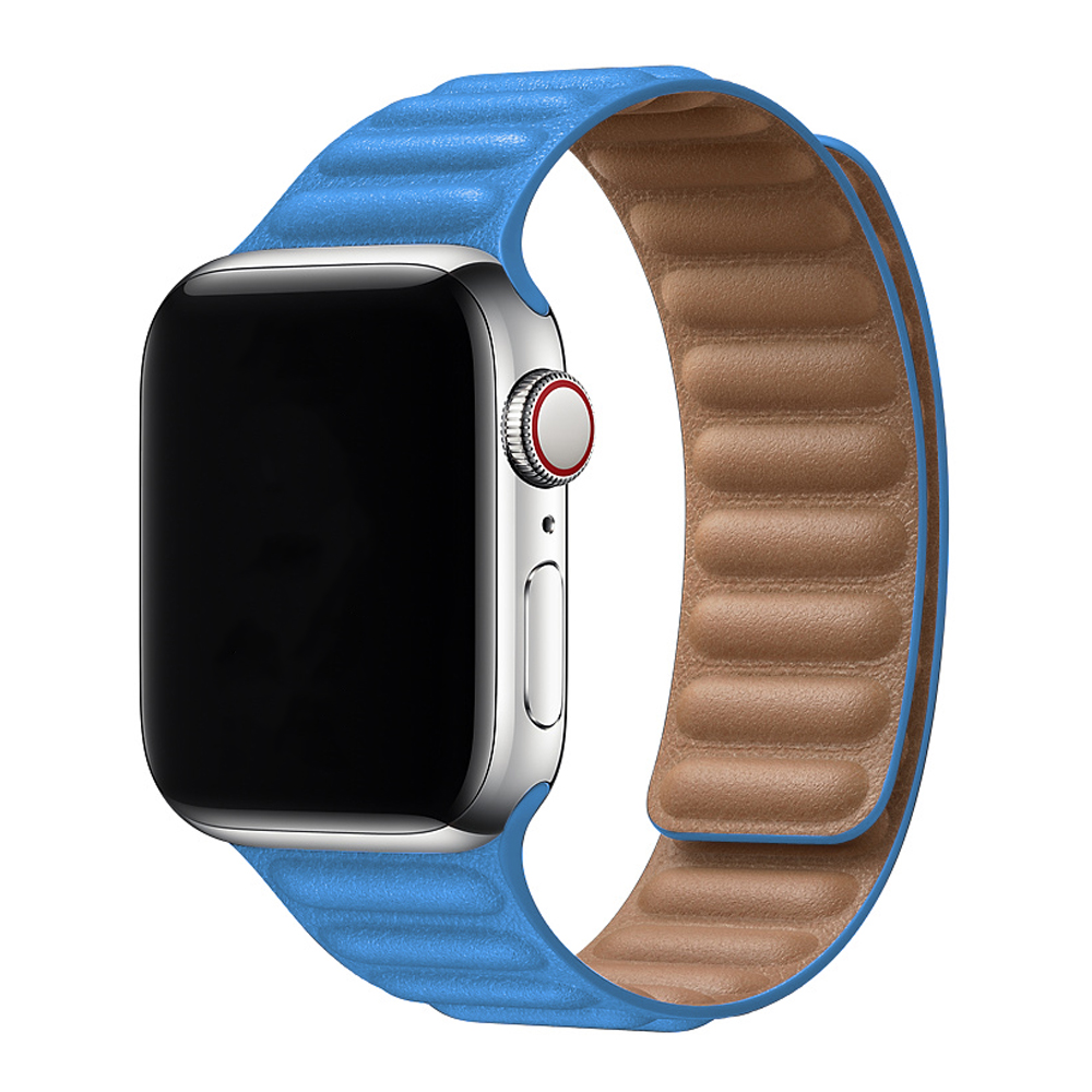  Apple Watch bőr szóló pánt - köpeny kék