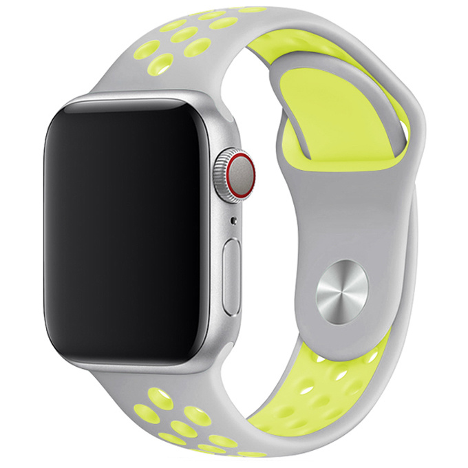  Apple Watch dupla sport szalag - szürke sárga