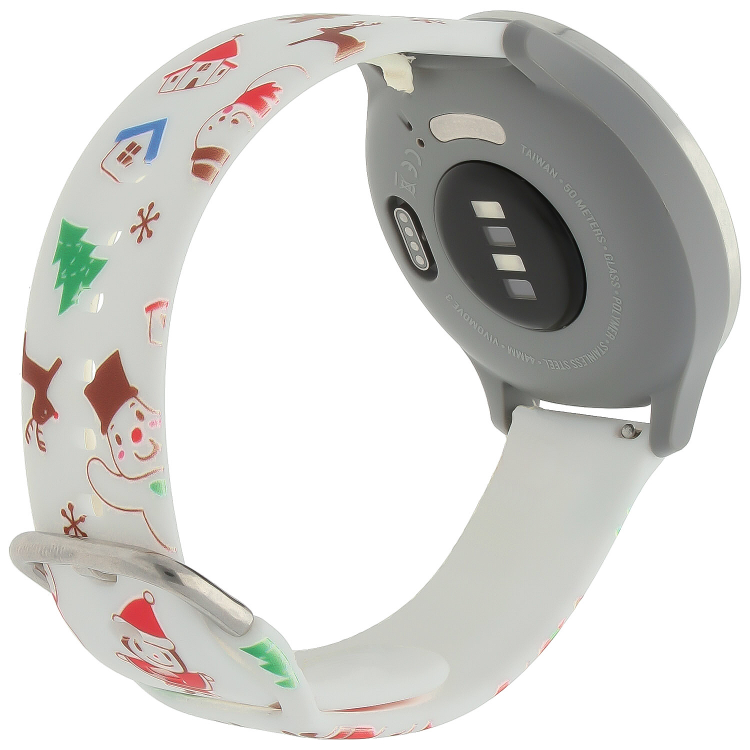 Samsung Galaxy Watch nyomtatott sport szalag - karácsonyi hóember fehér
