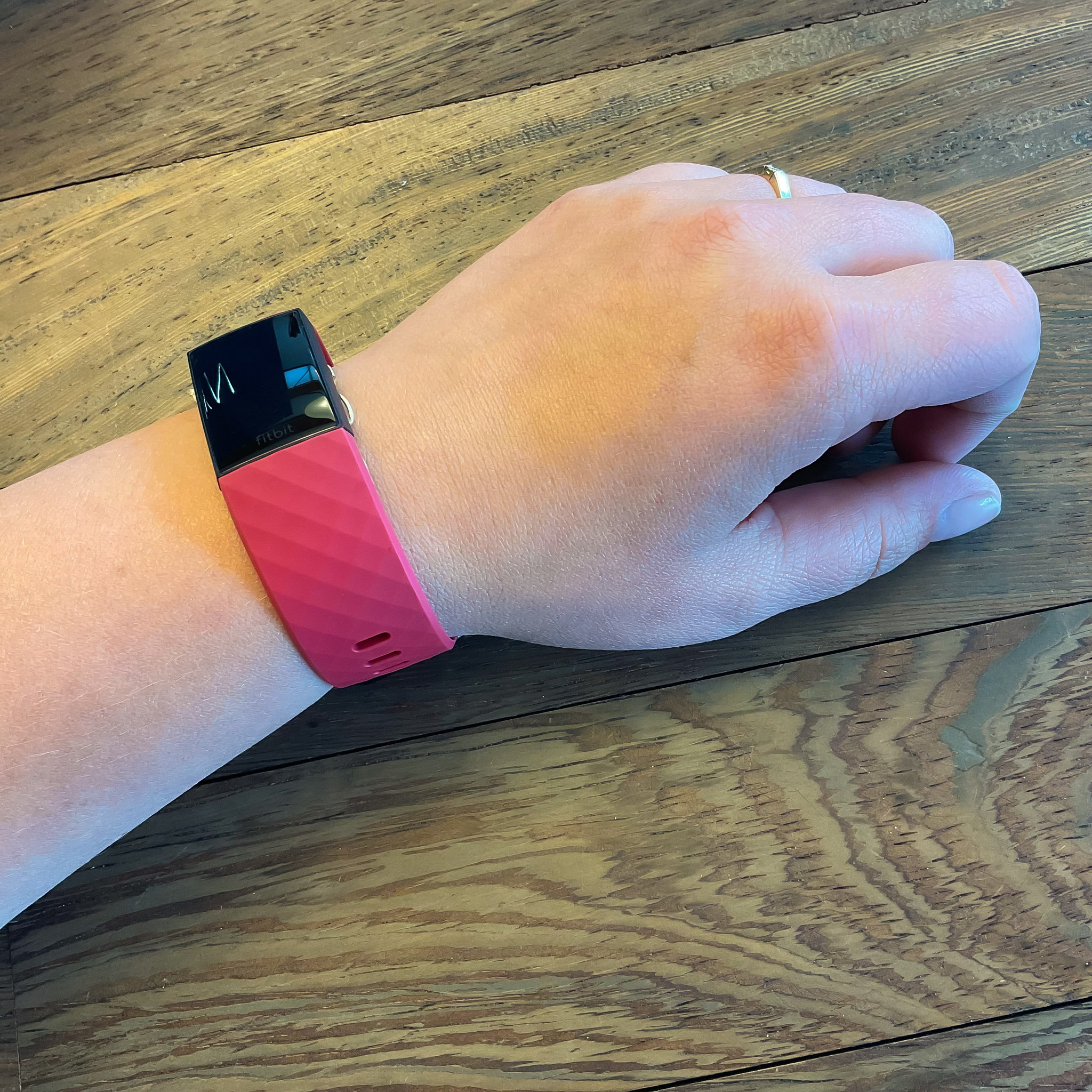 Fitbit Charge 3 &amp; 4 sport waffle szalag - piros