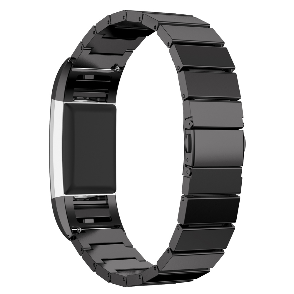 Fitbit Charge 2 Acél link szalag - fekete