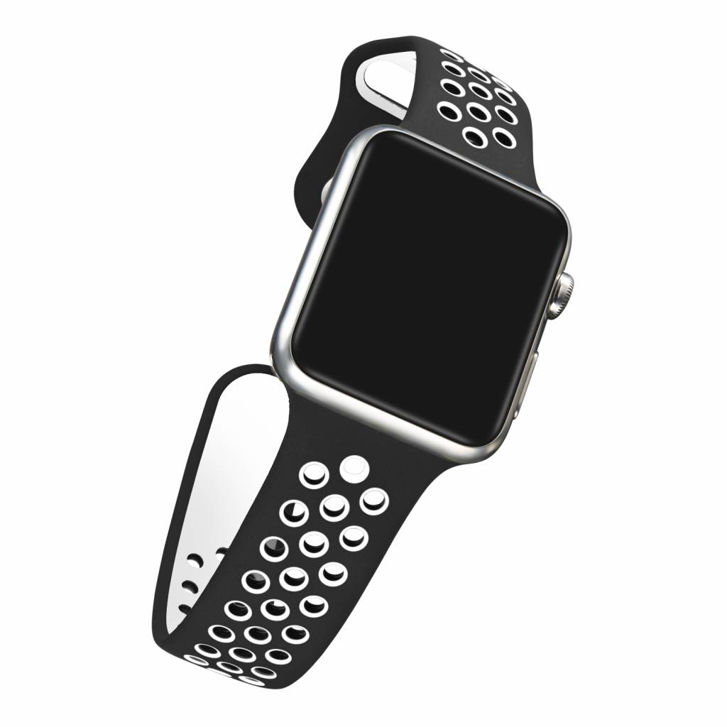  Apple Watch dupla sport szalag - fekete-fehér