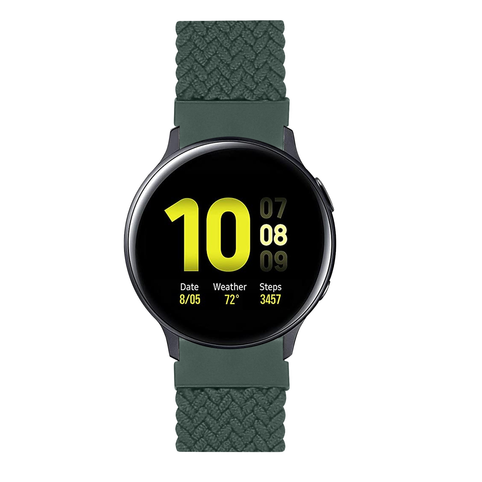 Samsung Galaxy Watch Nejlon fonott szóló szalag - zöld színű, zöld színű
