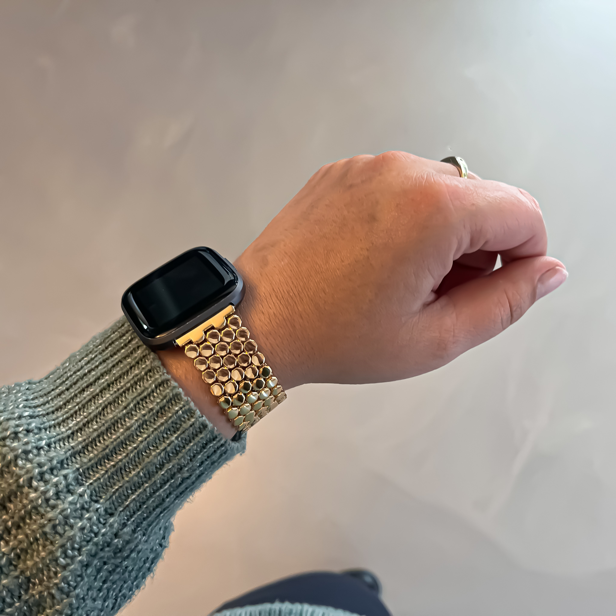 Fitbit Versa hal Acél link szalag - arany