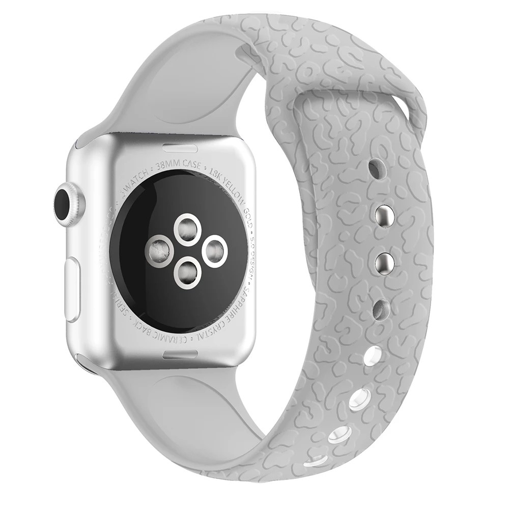  Apple Watch nyomtatott sportszalag - leopárd szürke