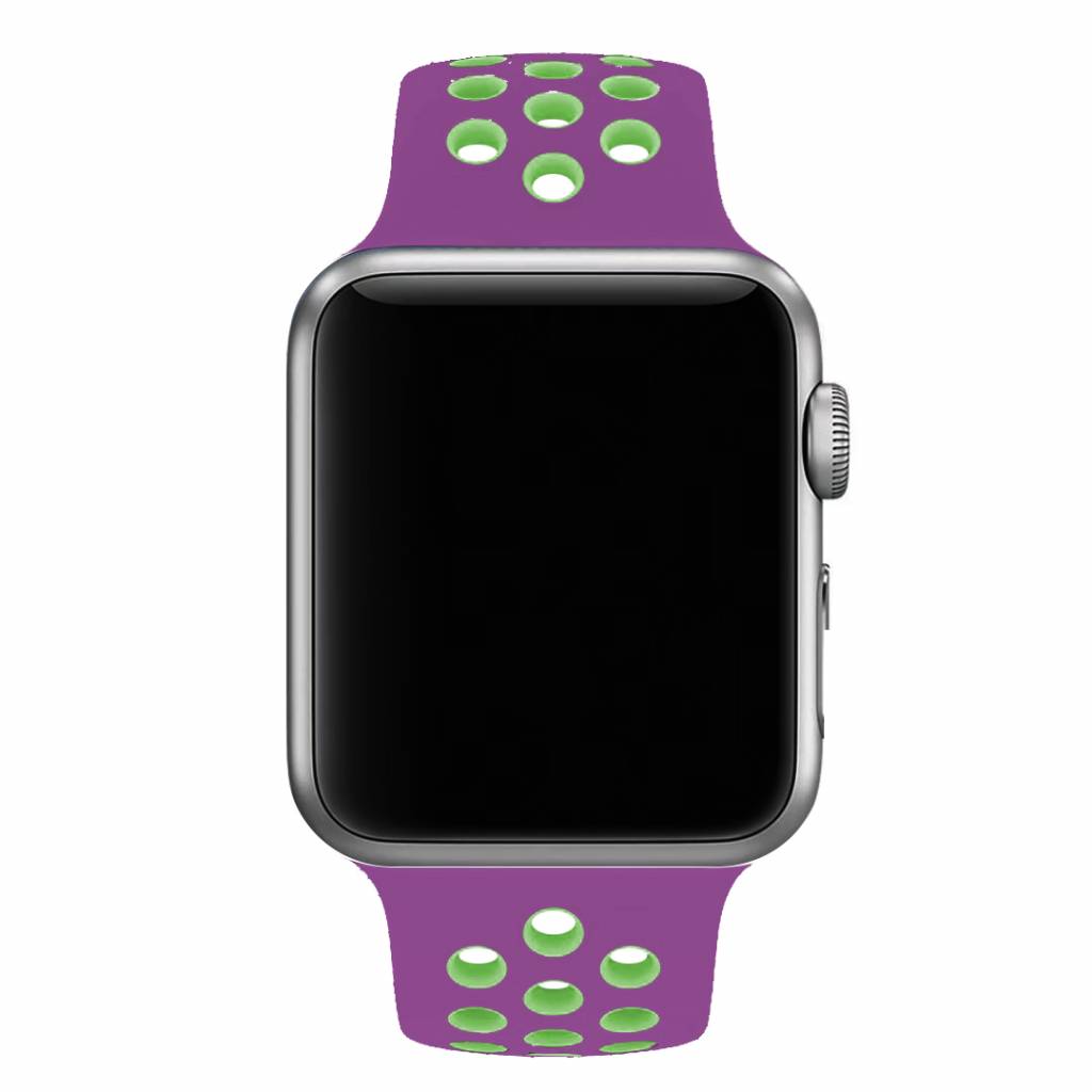  Apple Watch dupla sport szalag - lila zöld