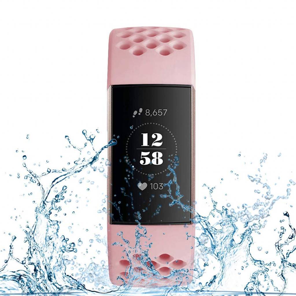 Fitbit Charge 3 &amp; 4 sport pont szalag - rózsaszín