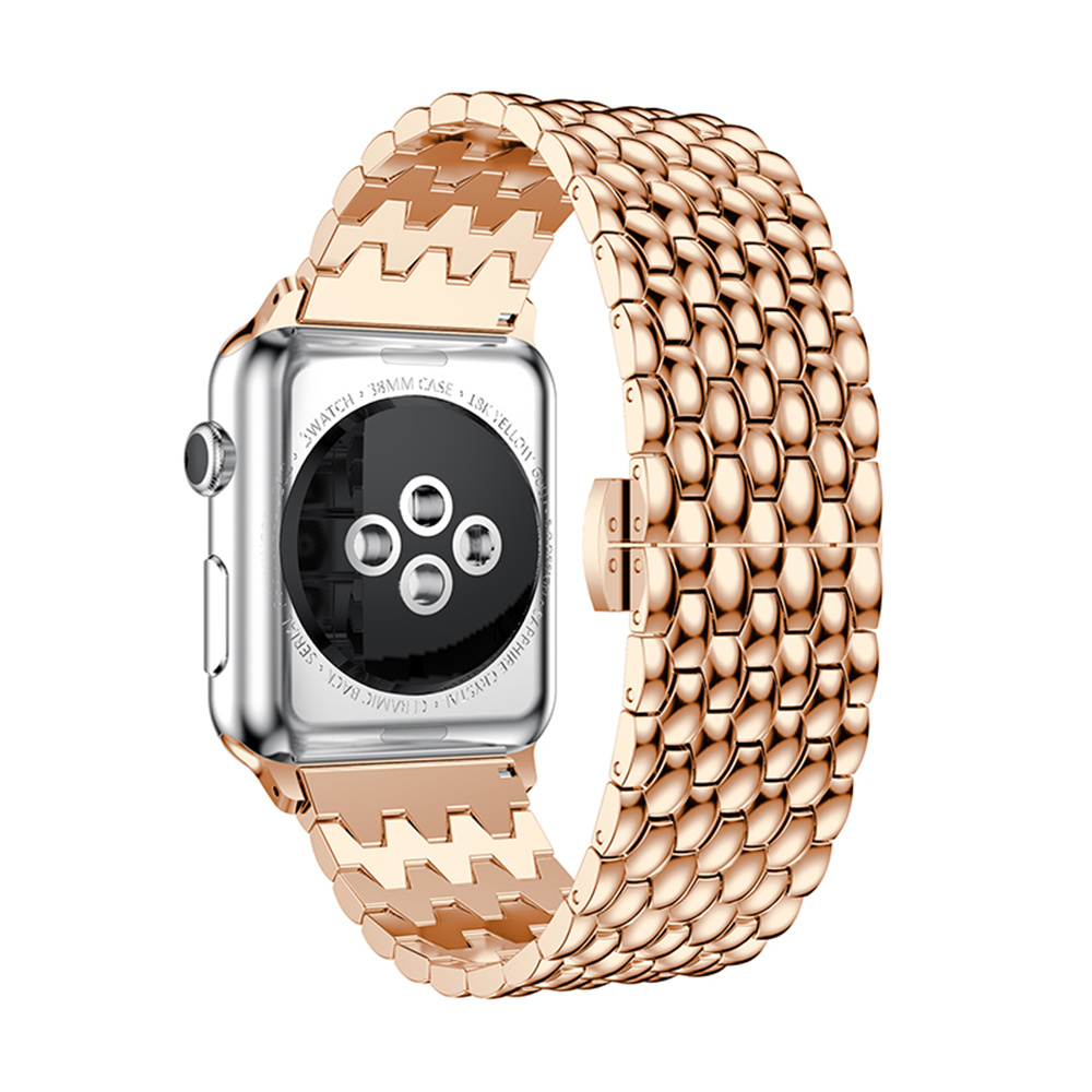  Apple Watch sárkány Acél láncszem szalag - rózsaarany