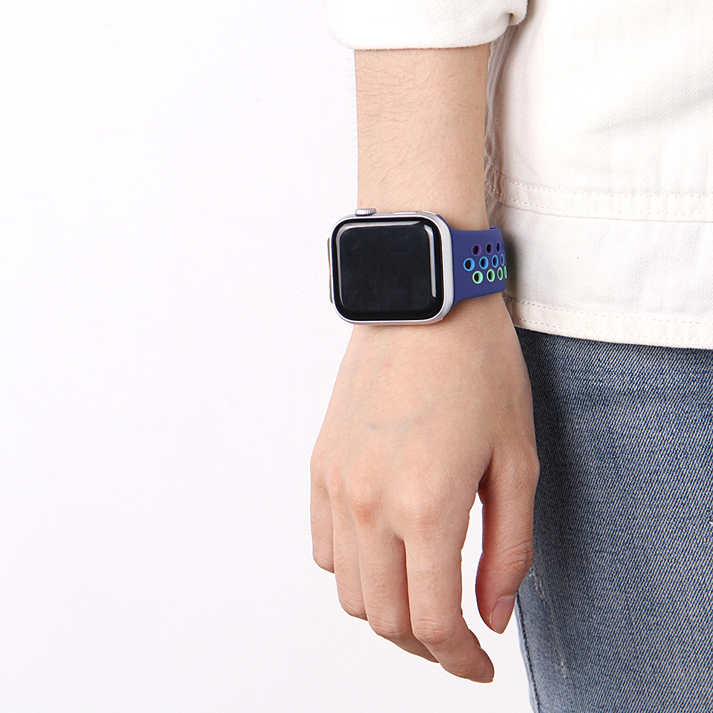  Apple Watch dupla sport szalag - színes lila