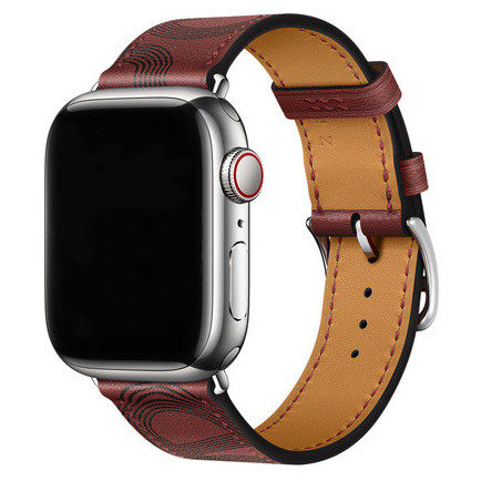  Apple Watch leather sing tour - piros fekete