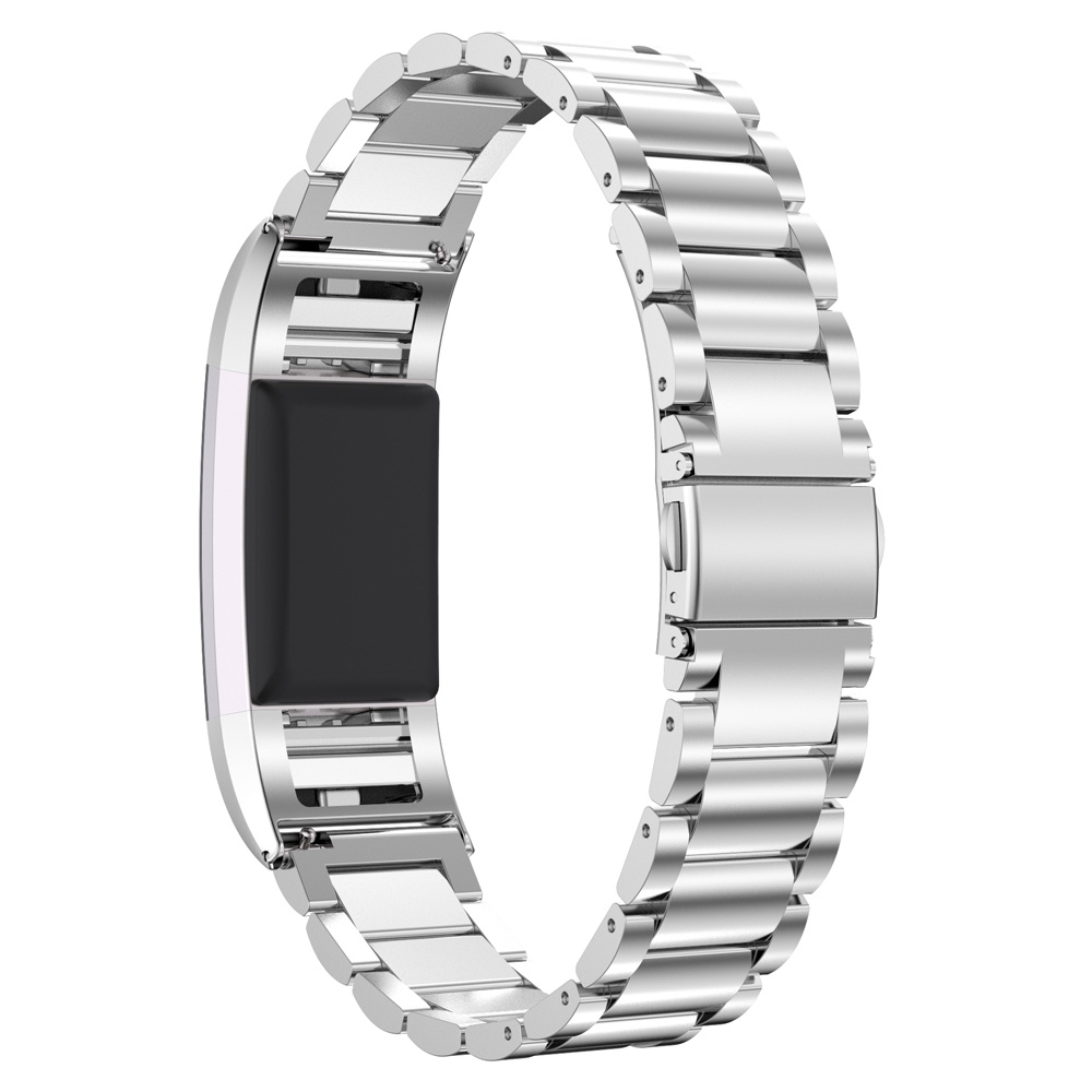 Fitbit Charge 2 gyöngyös Acél link szalag - ezüst
