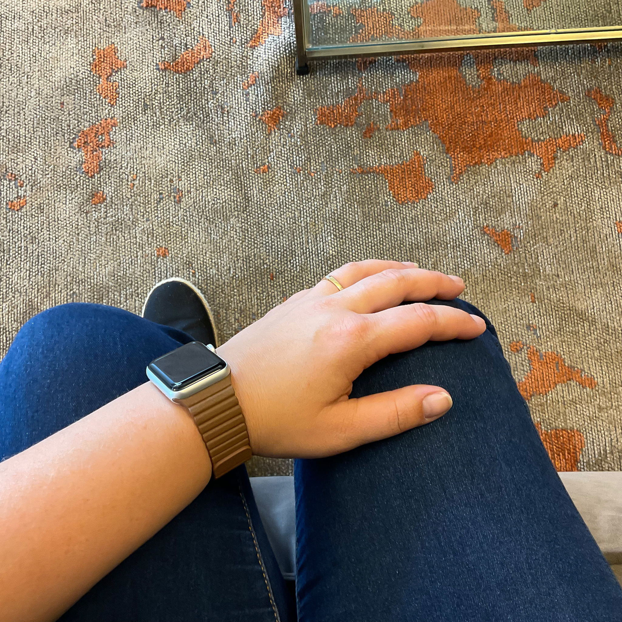  Apple Watch bordázott bőrszíj - barna