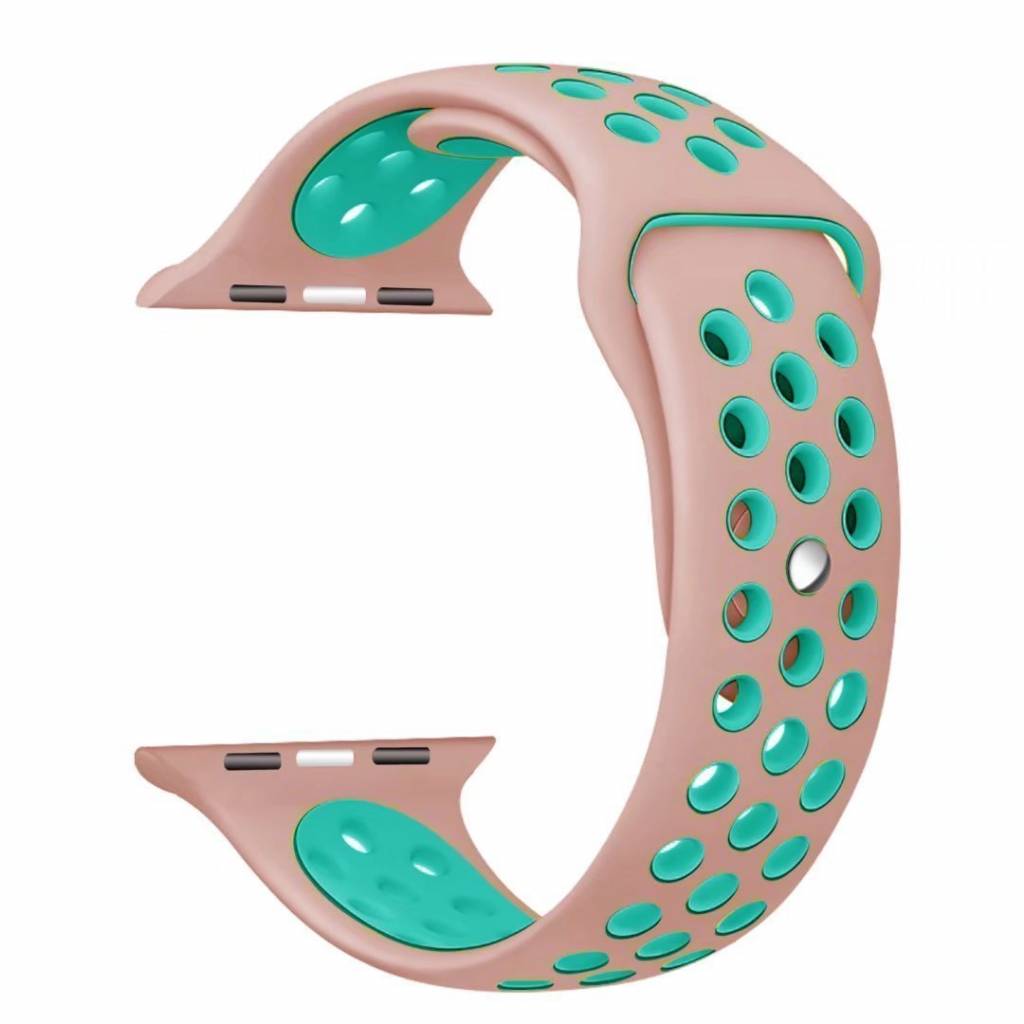  Apple Watch dupla sport szalag - rózsaszín világoskék