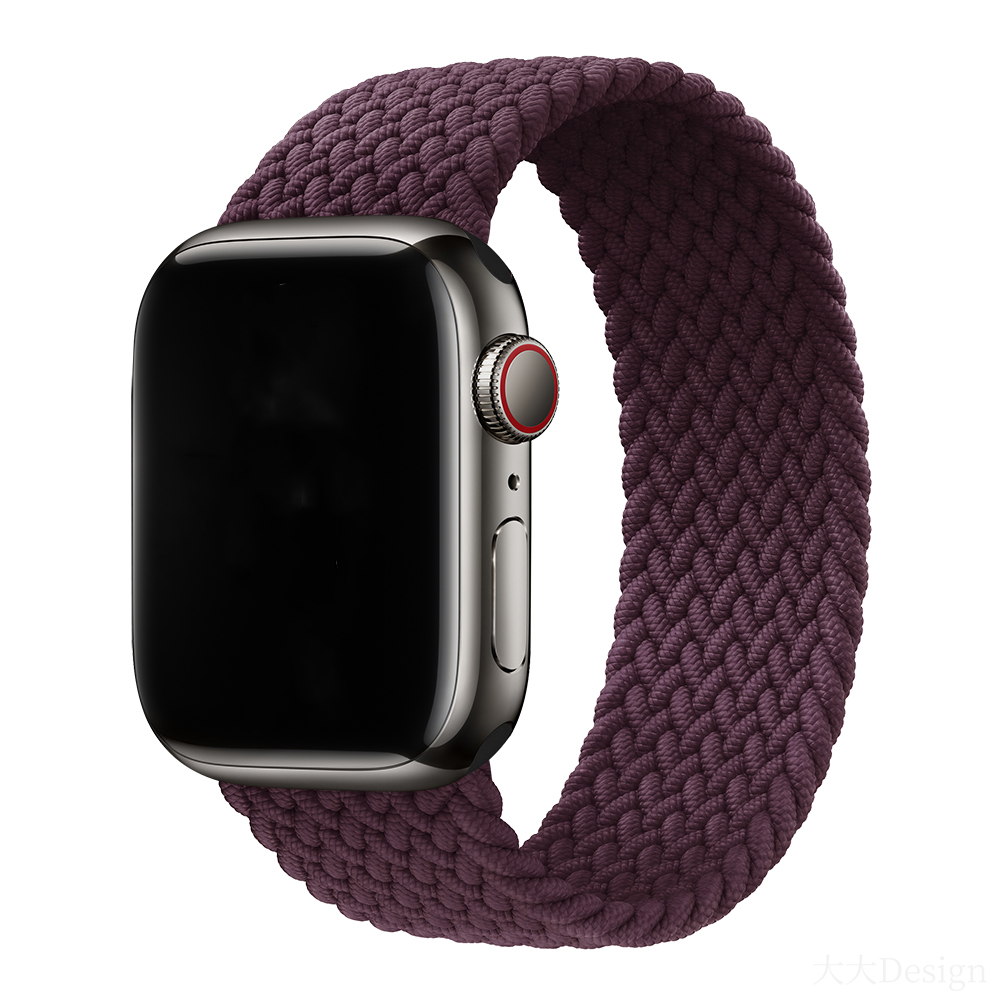 Apple Watch Nylon Braided Solo Loop Strap - Cherry