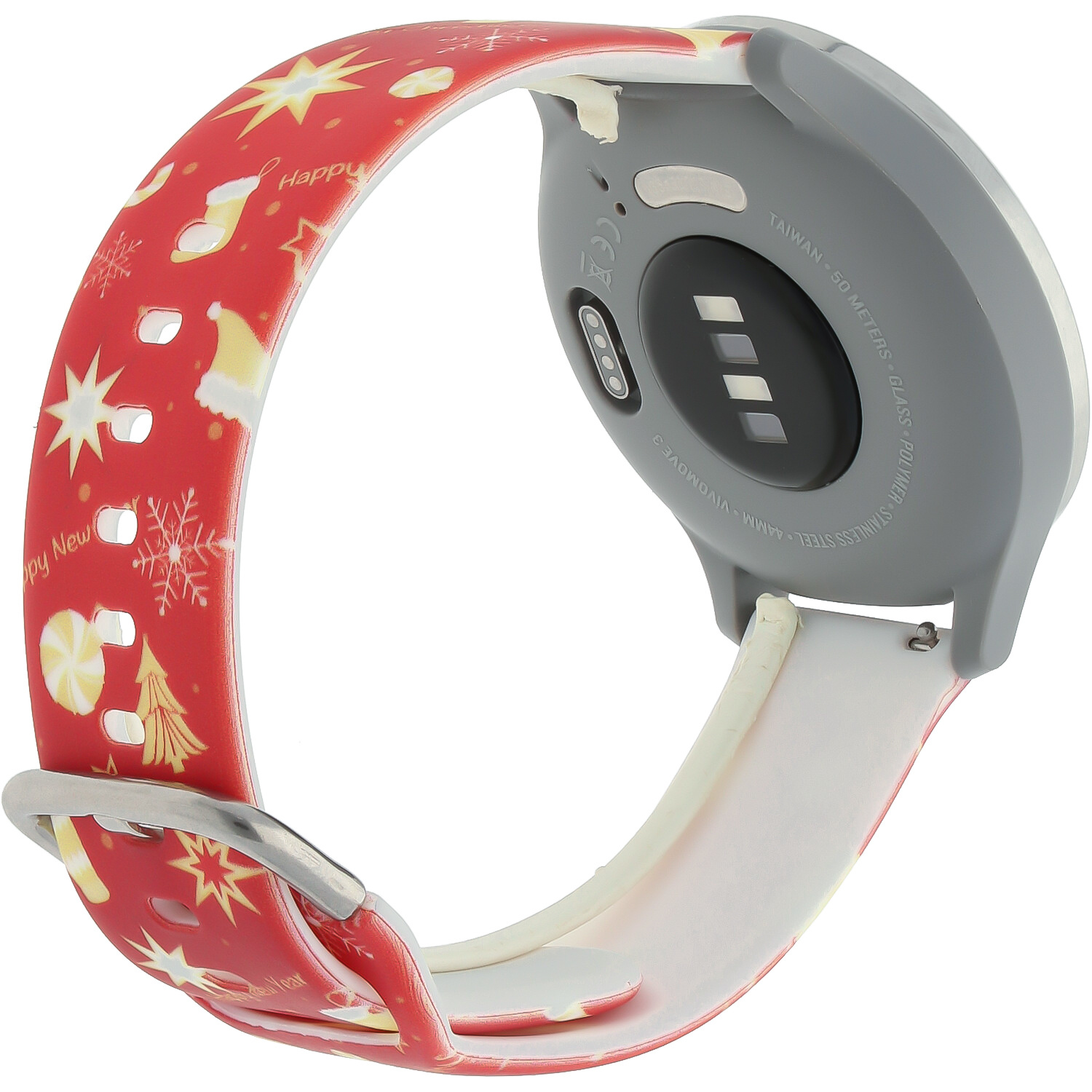 Huawei Watch nyomtatott sport szalag - karácsonyi piros