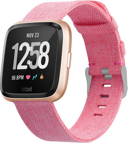 Fitbit Versa Nejlon csatos szalag - rózsaszín