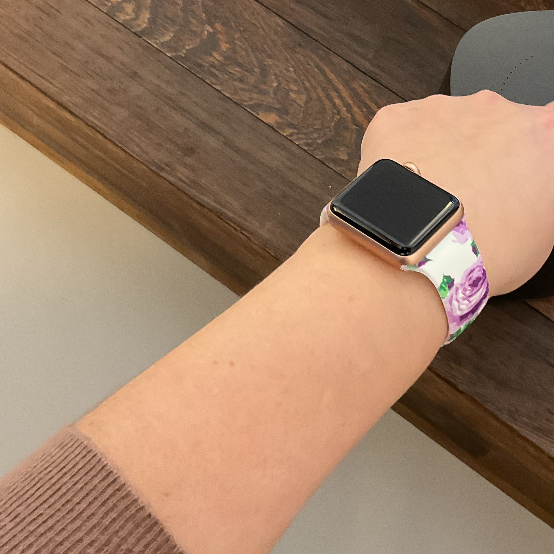  Apple Watch nyomtatott sport szalag - rózsaszín bazsarózsa