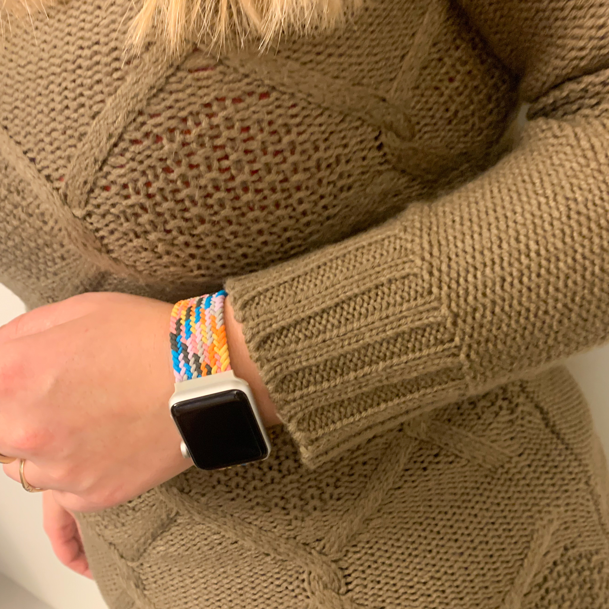  Apple Watch Nejlon fonott szóló pánt - lila pulzus